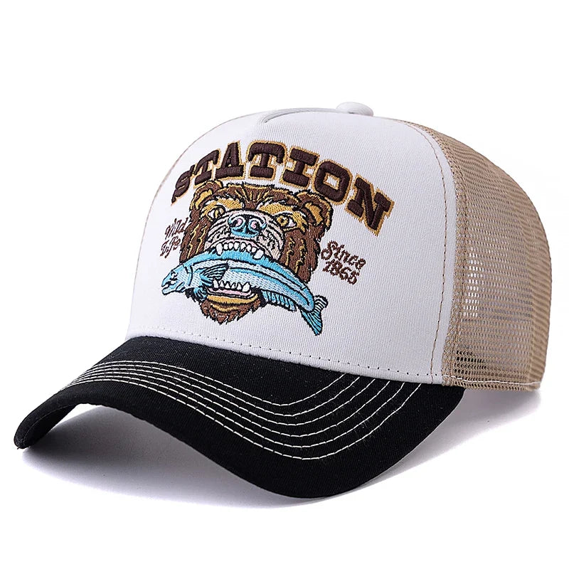 Hunting Bear Men's Patch Trucker Baseball Cap – view 4