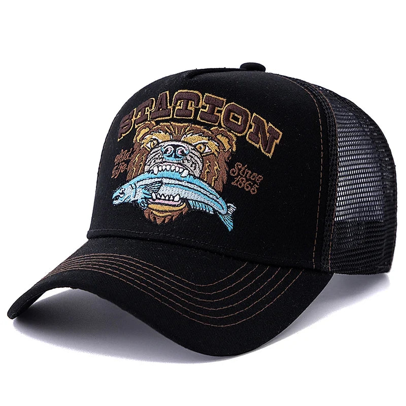 Hunting Bear Men's Patch Trucker Baseball Cap – view 6