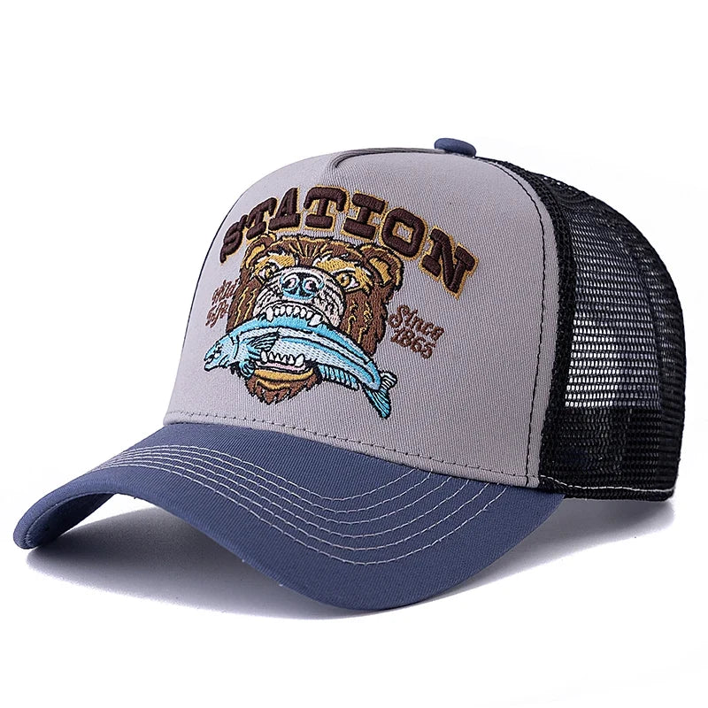 Hunting Bear Men's Patch Trucker Baseball Cap – view 3