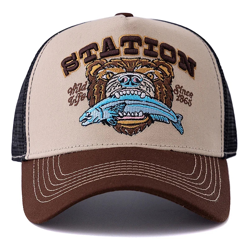 Hunting Bear Men's Patch Trucker Baseball Cap – view 7