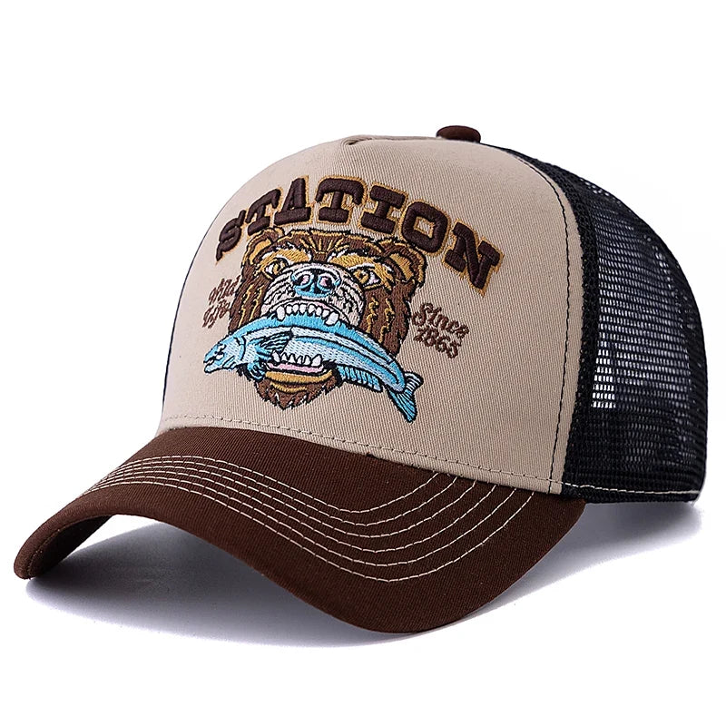 Hunting Bear Men's Patch Trucker Baseball Cap – view 1