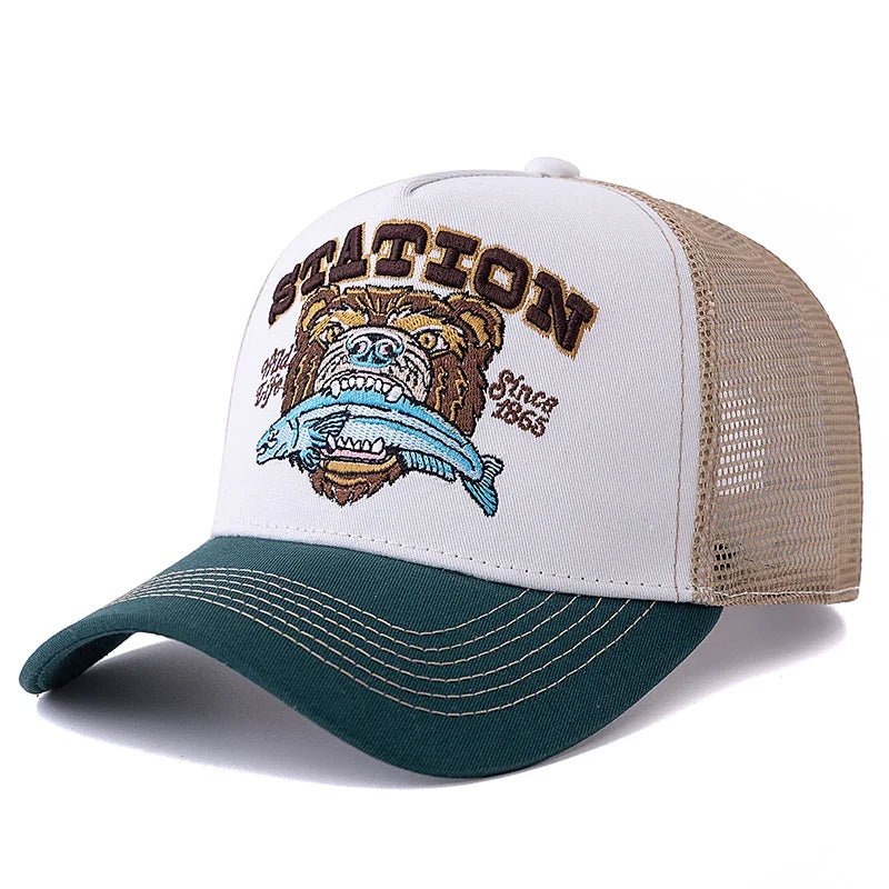 Hunting Bear Men's Patch Trucker Baseball Cap – view 5