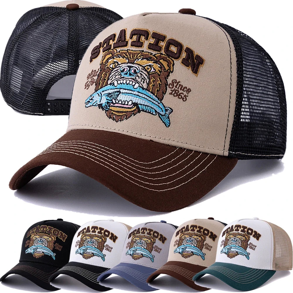 Hunting Bear Men's Patch Trucker Baseball Cap – view 2
