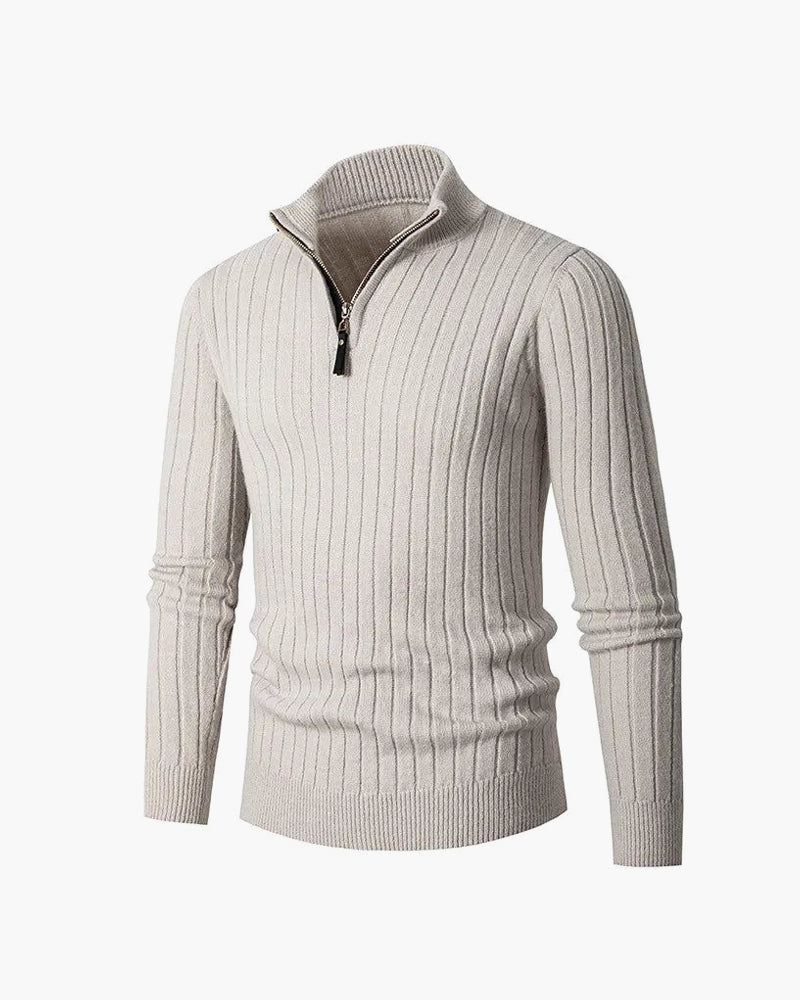 Zermatt Men's High Collar Half Zip Jumper – view 3