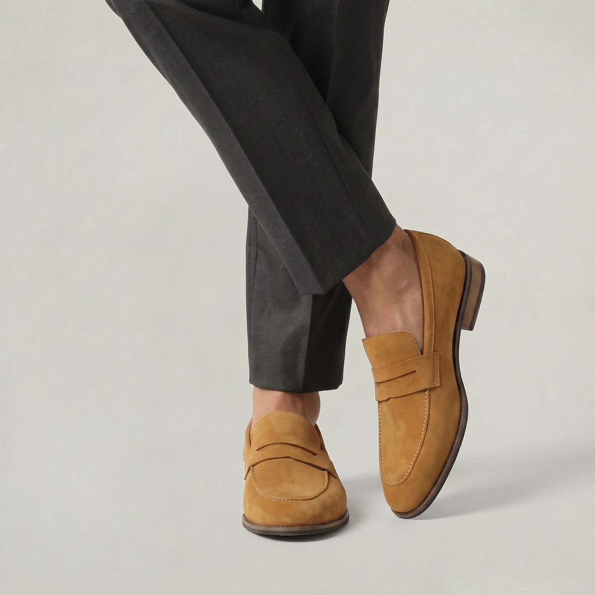Men's Suede-Look Slip-On Loafers – view 8