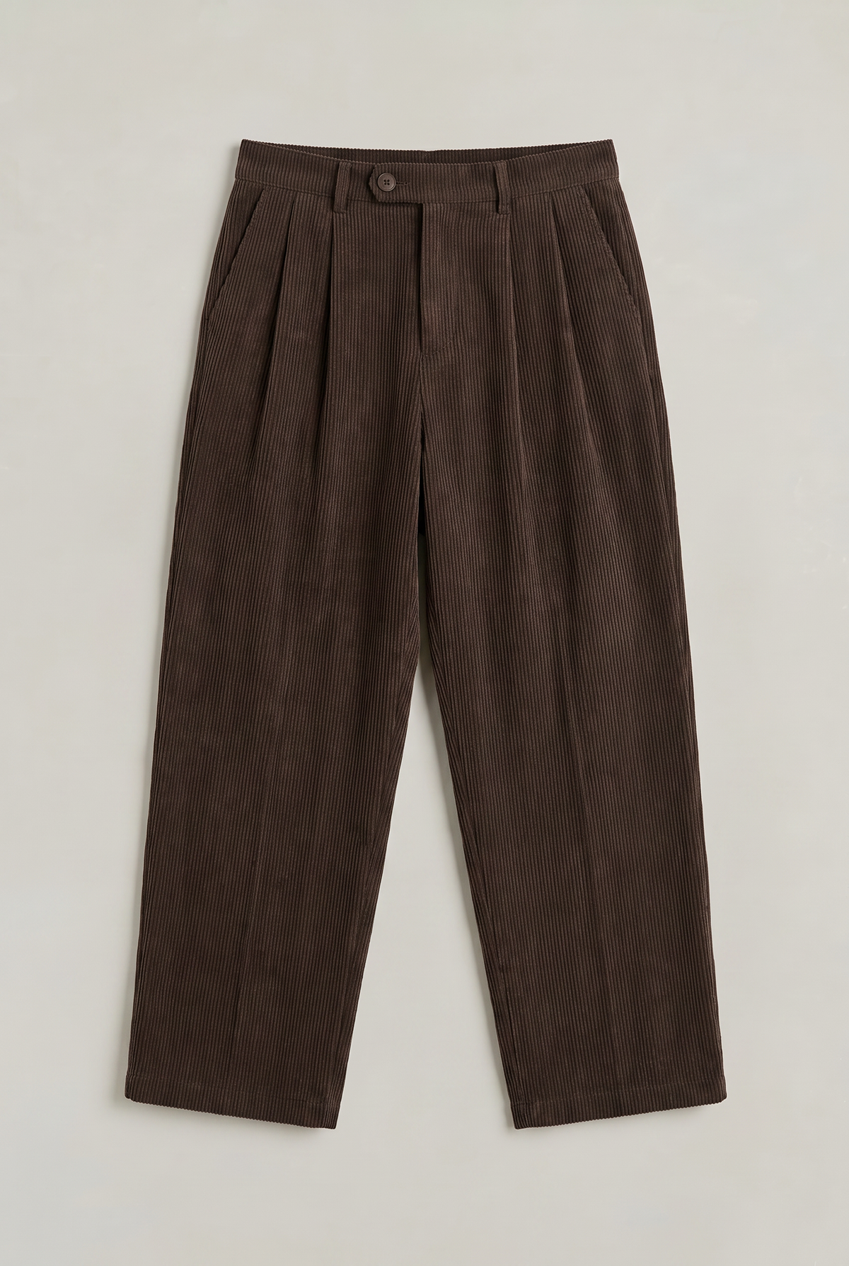Men's Wide-Leg Pleated Cord Trousers – view 6