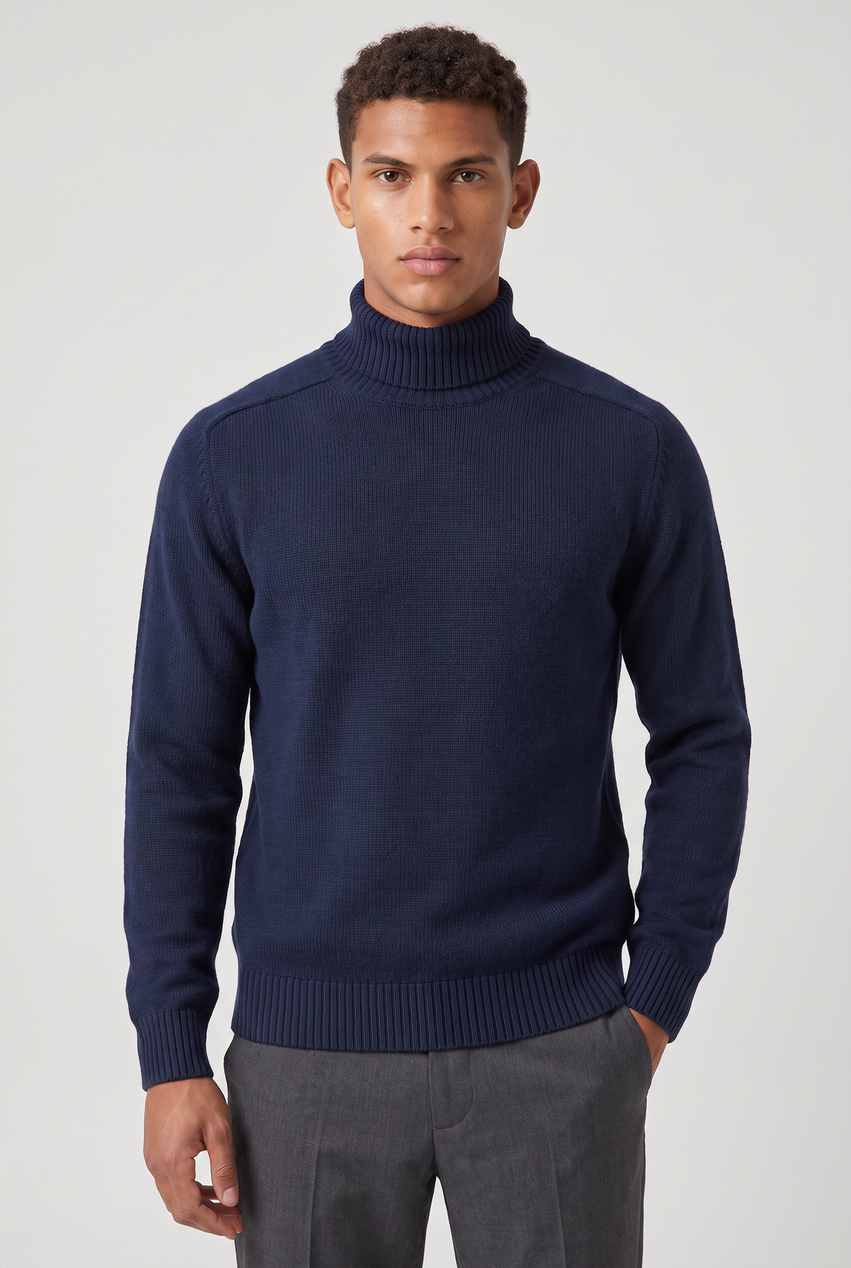 Men's Slim Fit Roll Neck Jumper – view 3