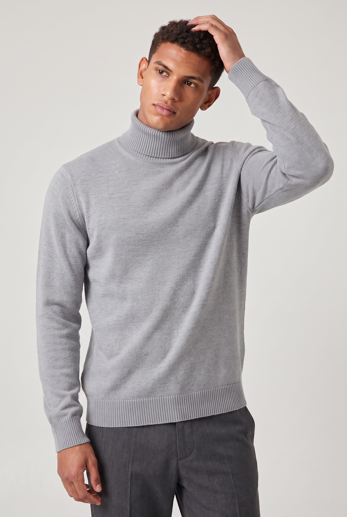 Men's Slim Fit Roll Neck Jumper – view 7