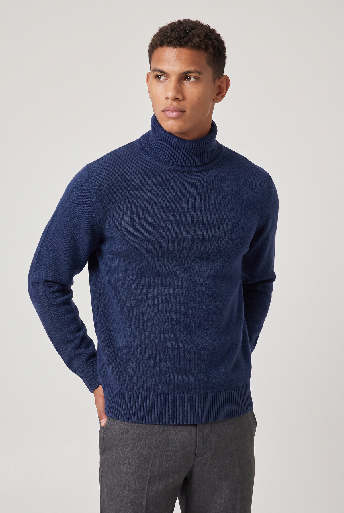 Men's Slim Fit Roll Neck Jumper – view 1