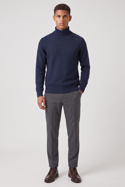 Men's Slim Fit Roll Neck Jumper – view 2