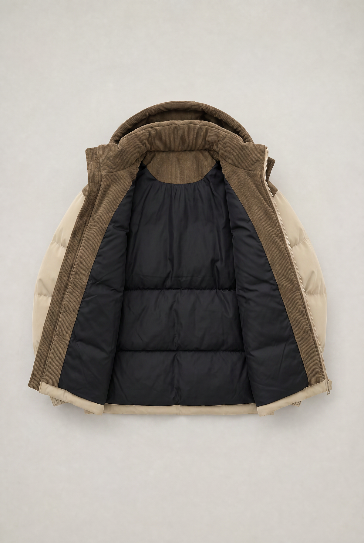 Men's Hooded Cord Puffer Jacket – view 3