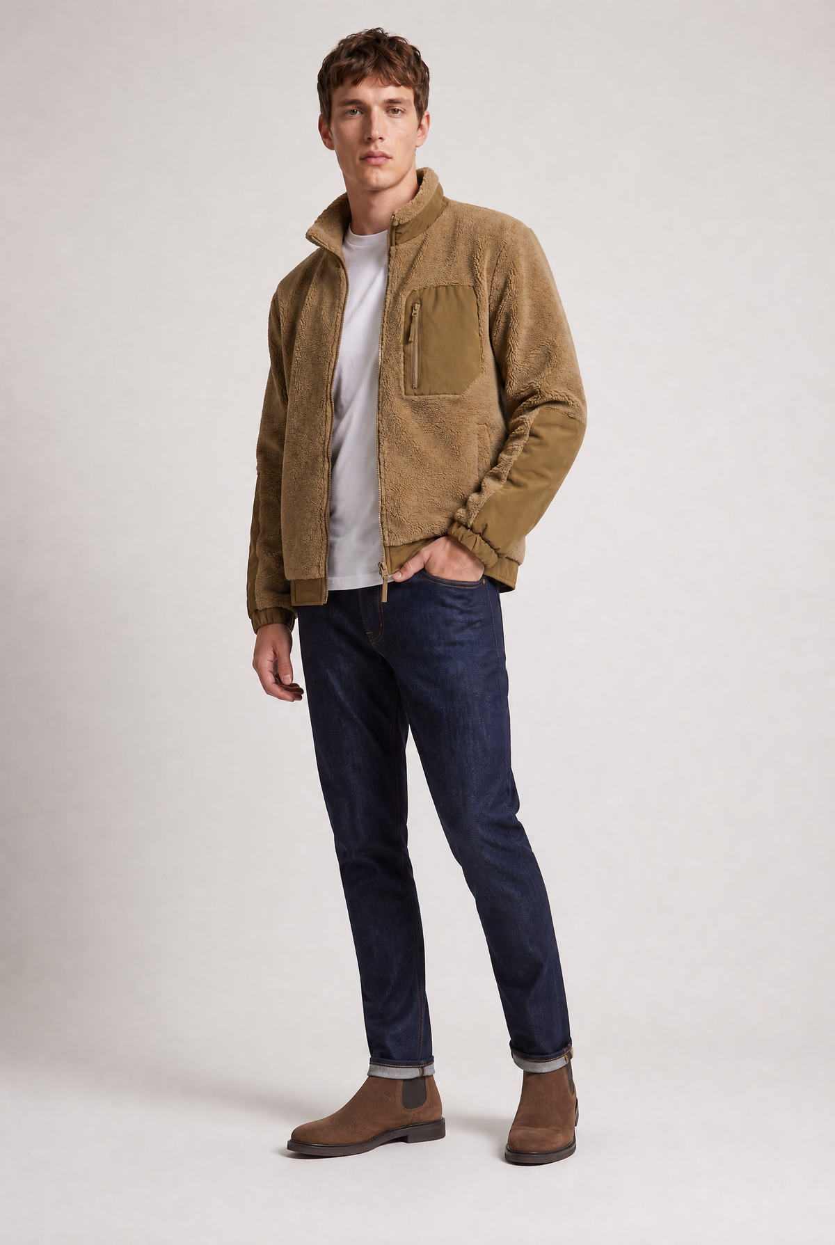 Men's Teddy Fleece Zip-Up Jacket – view 5
