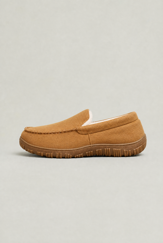 Men's Suede-Look Moccasin Slippers – view 1