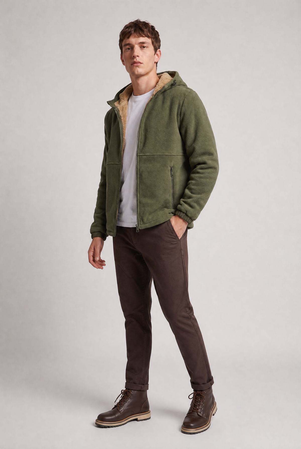 Men's Hooded Fleece-Lined Jacket – view 3