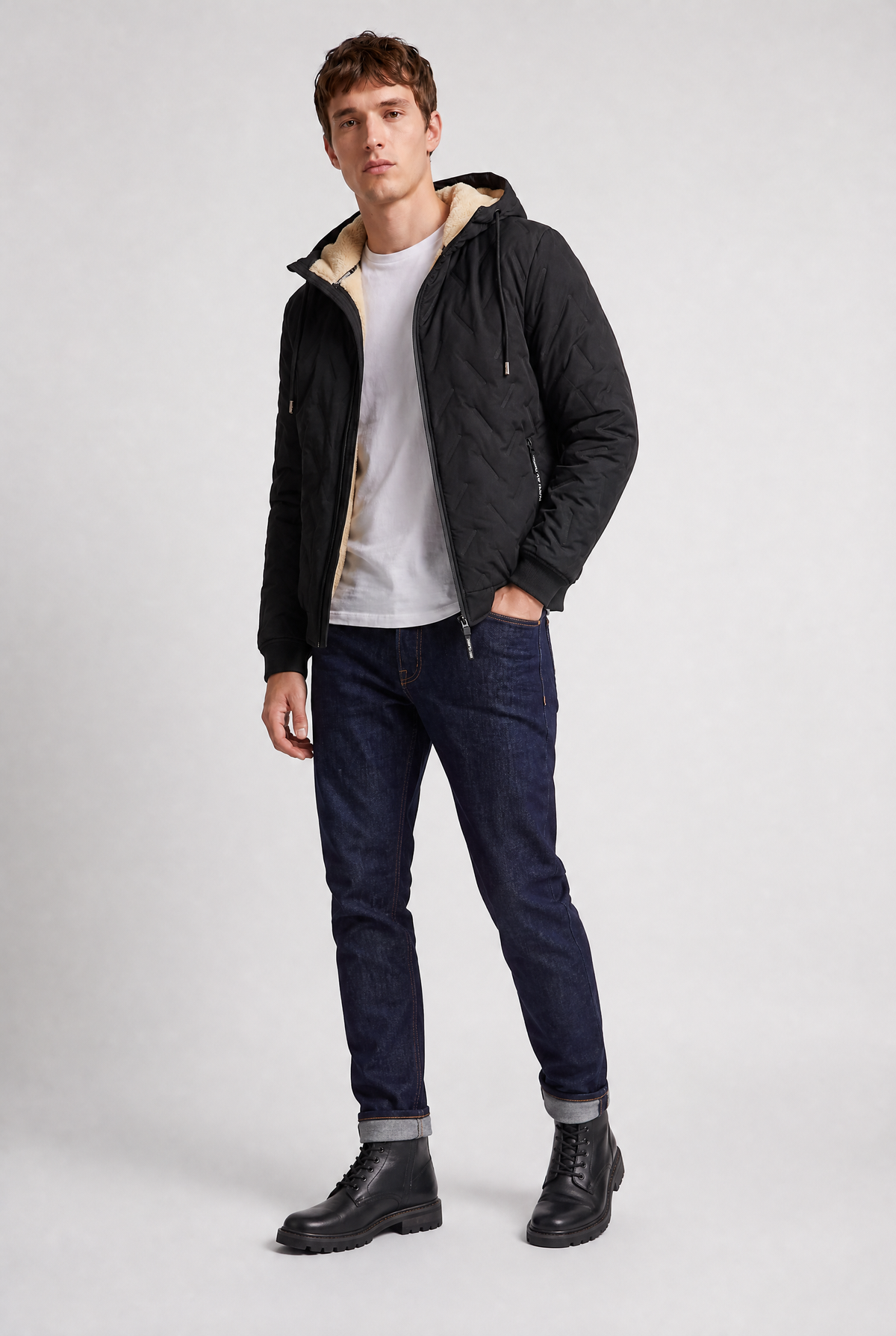 Men's Fleece-Lined Hooded Winter Jacket – view 2