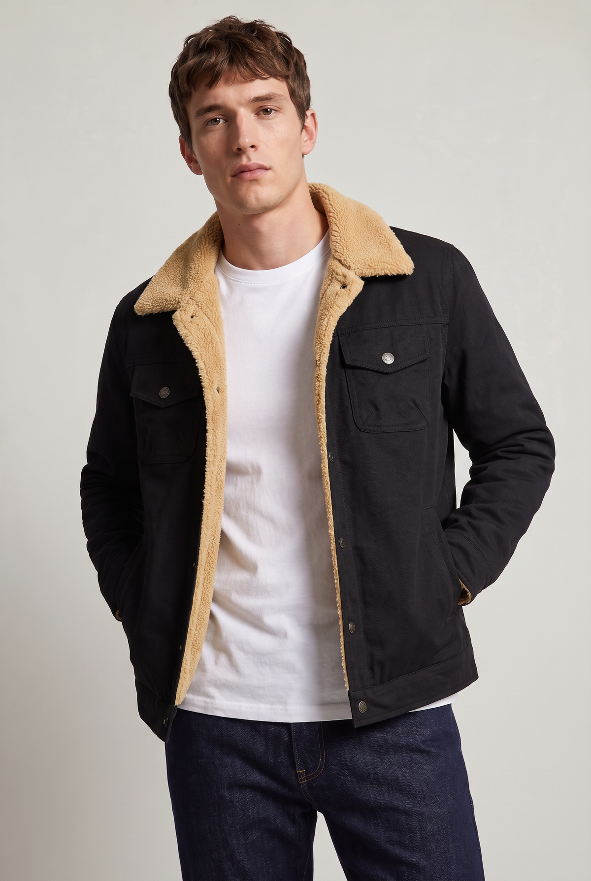 Men's Sherpa Collar Fleece-Lined Jacket – view 2