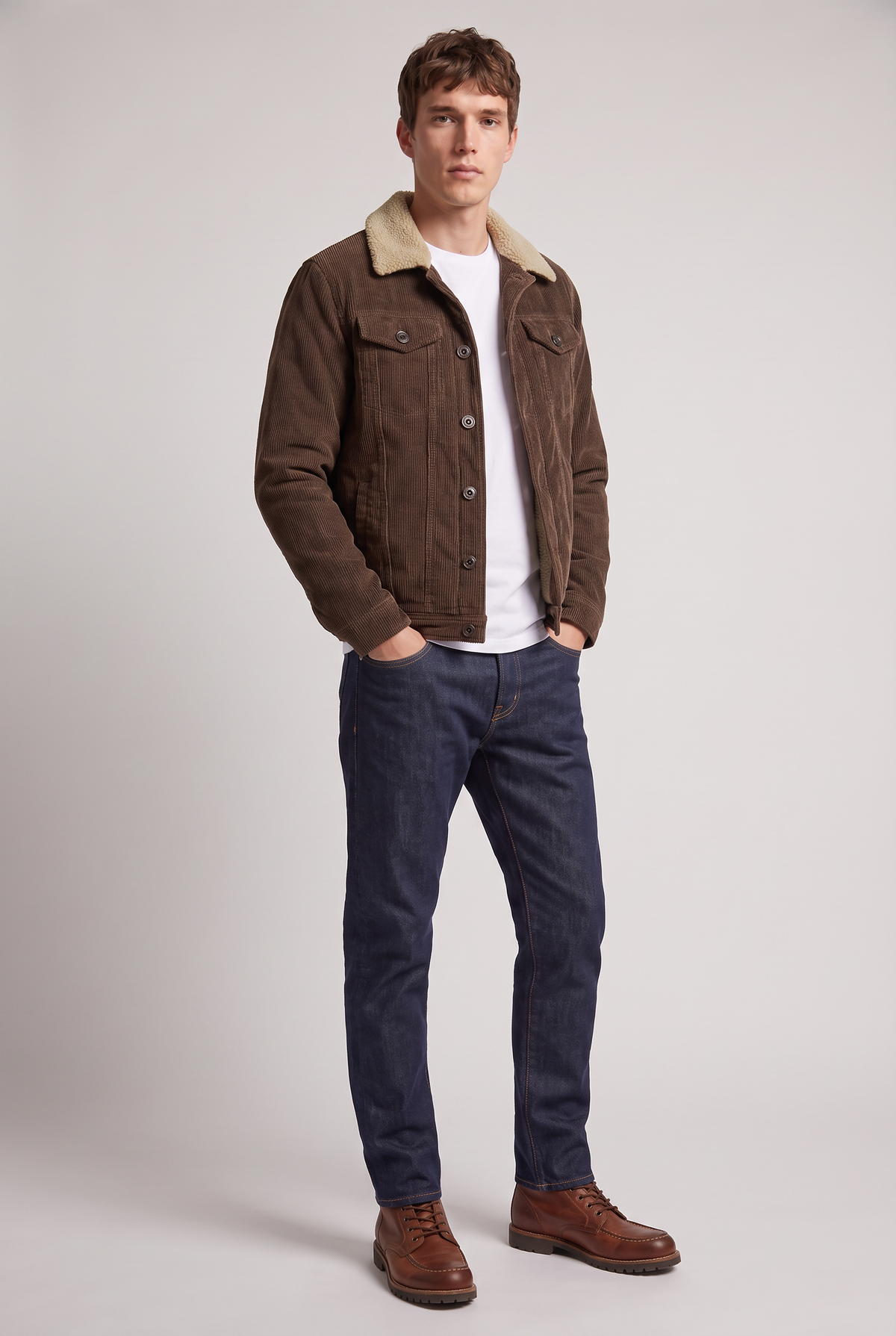 Men's Cotton Corduroy Trucker Jacket – view 4