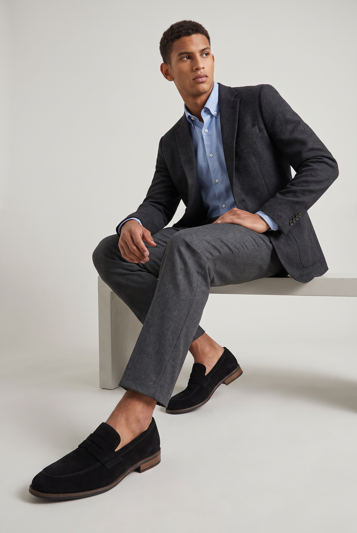 Men's Suede-Look Slip-On Loafers – view 2