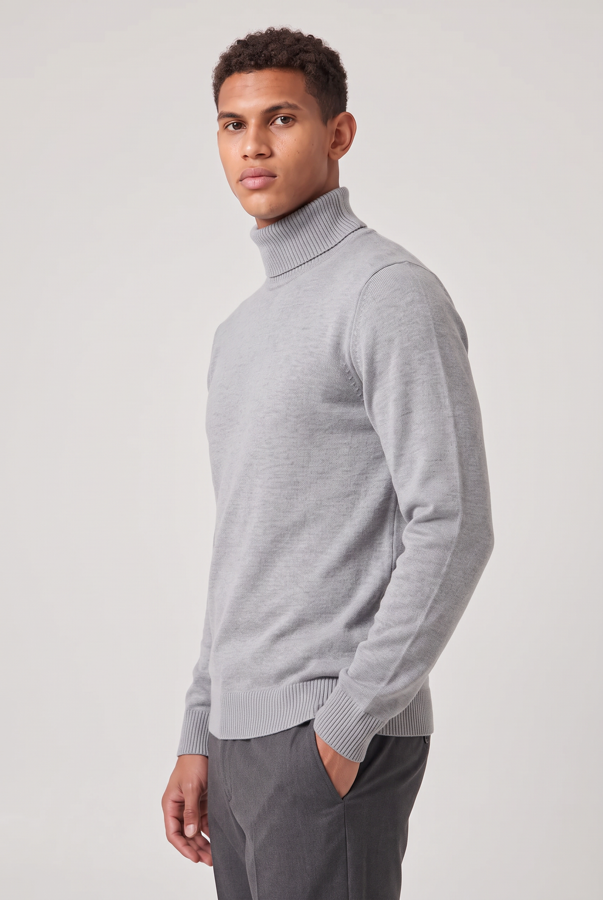 Men's Slim Fit Roll Neck Jumper – view 9