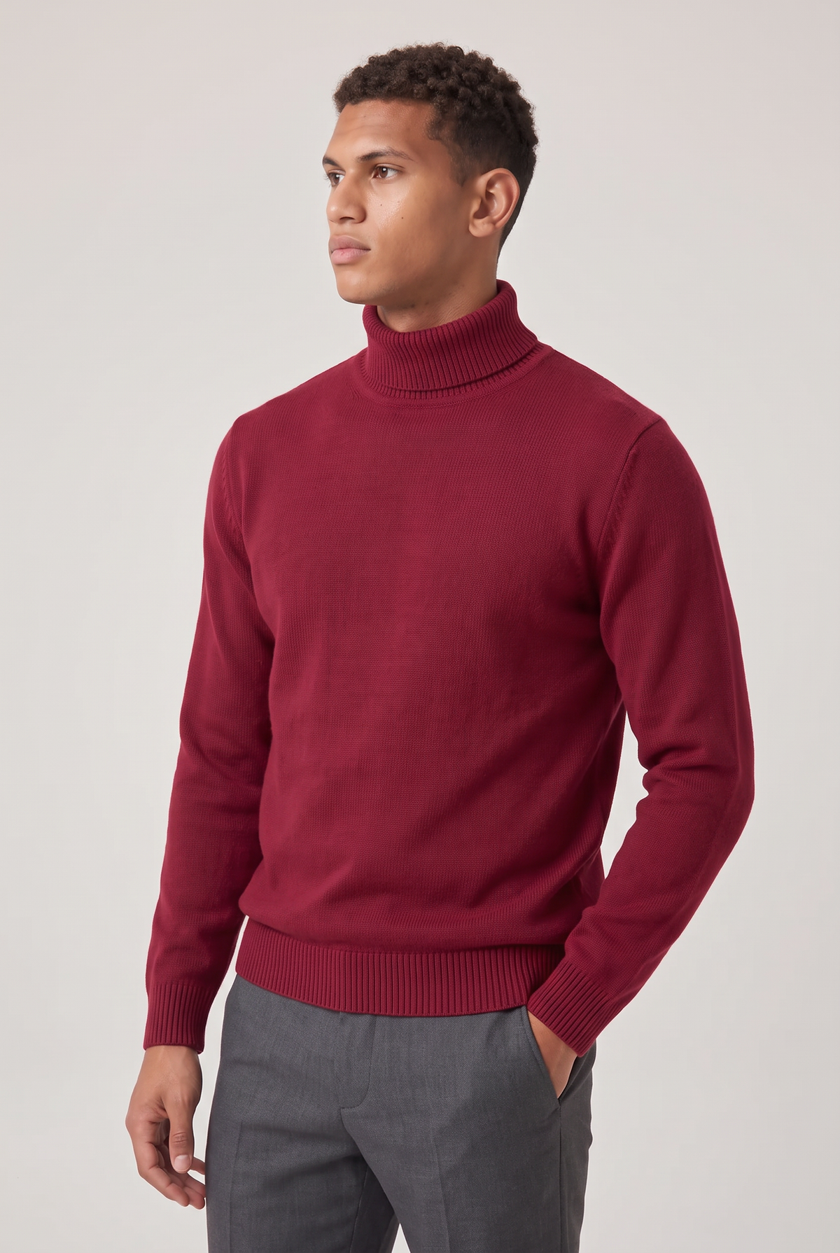 Men's Slim Fit Roll Neck Jumper – view 17