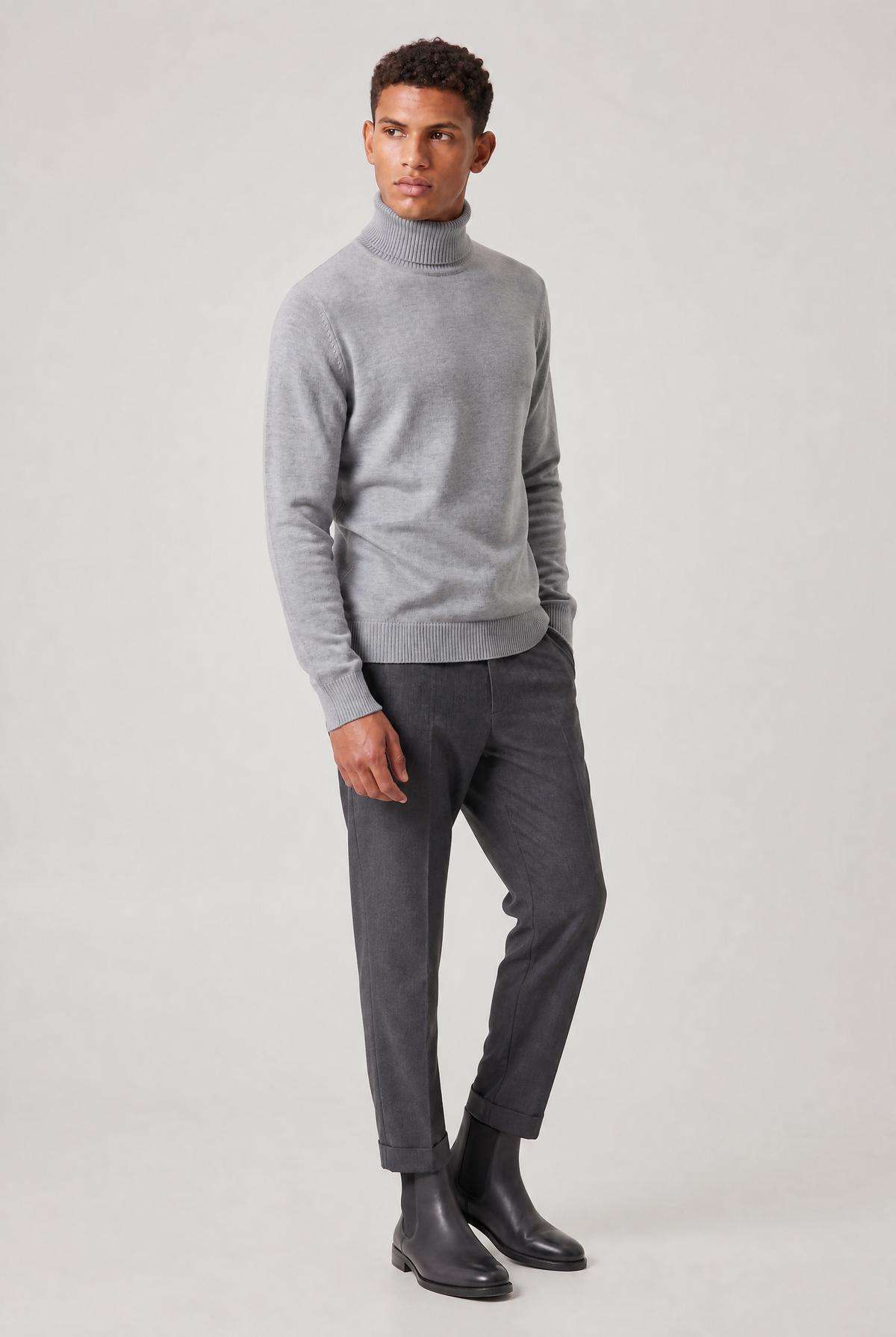 Men's Slim Fit Roll Neck Jumper – view 8