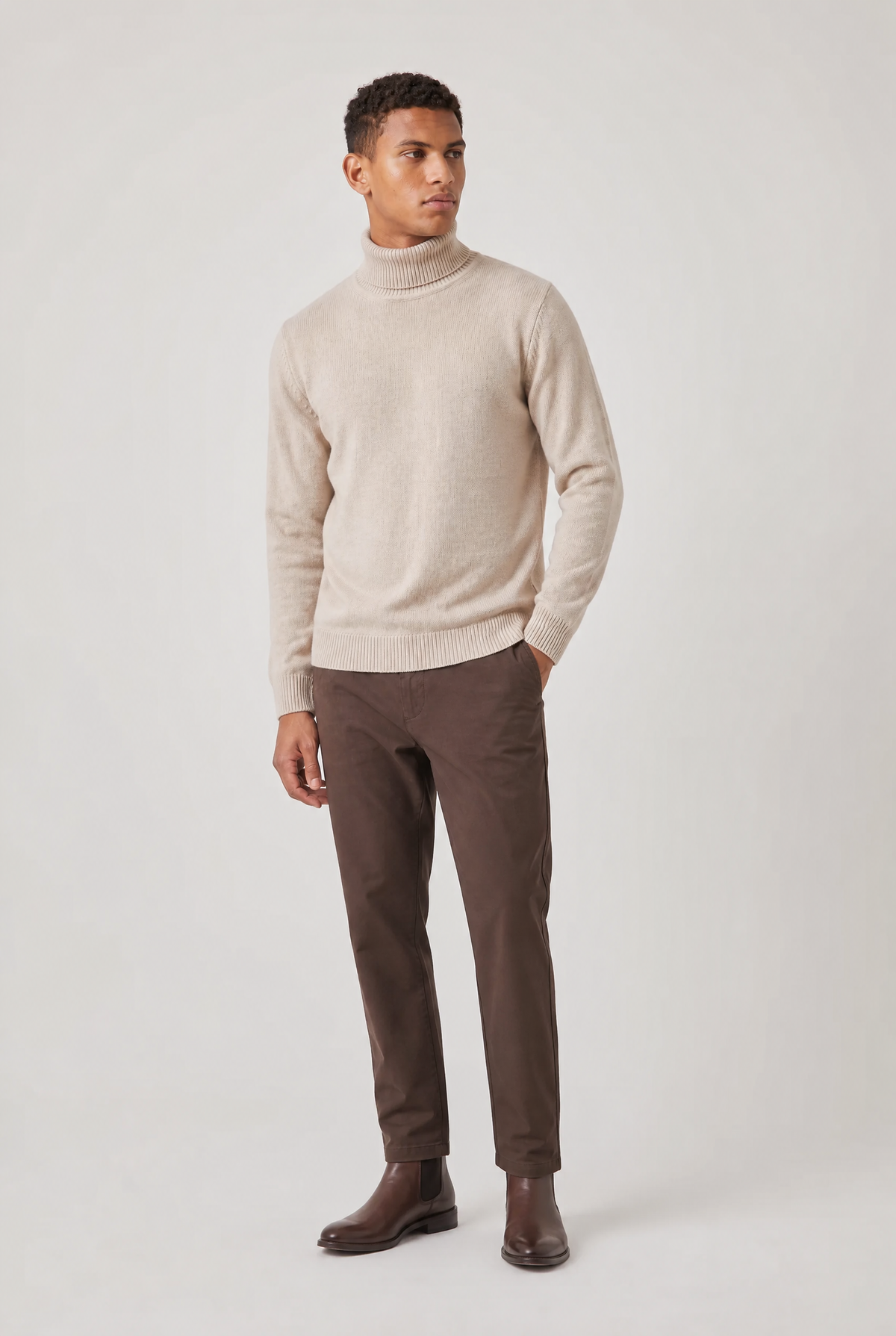 Men's Slim Fit Roll Neck Jumper – view 20
