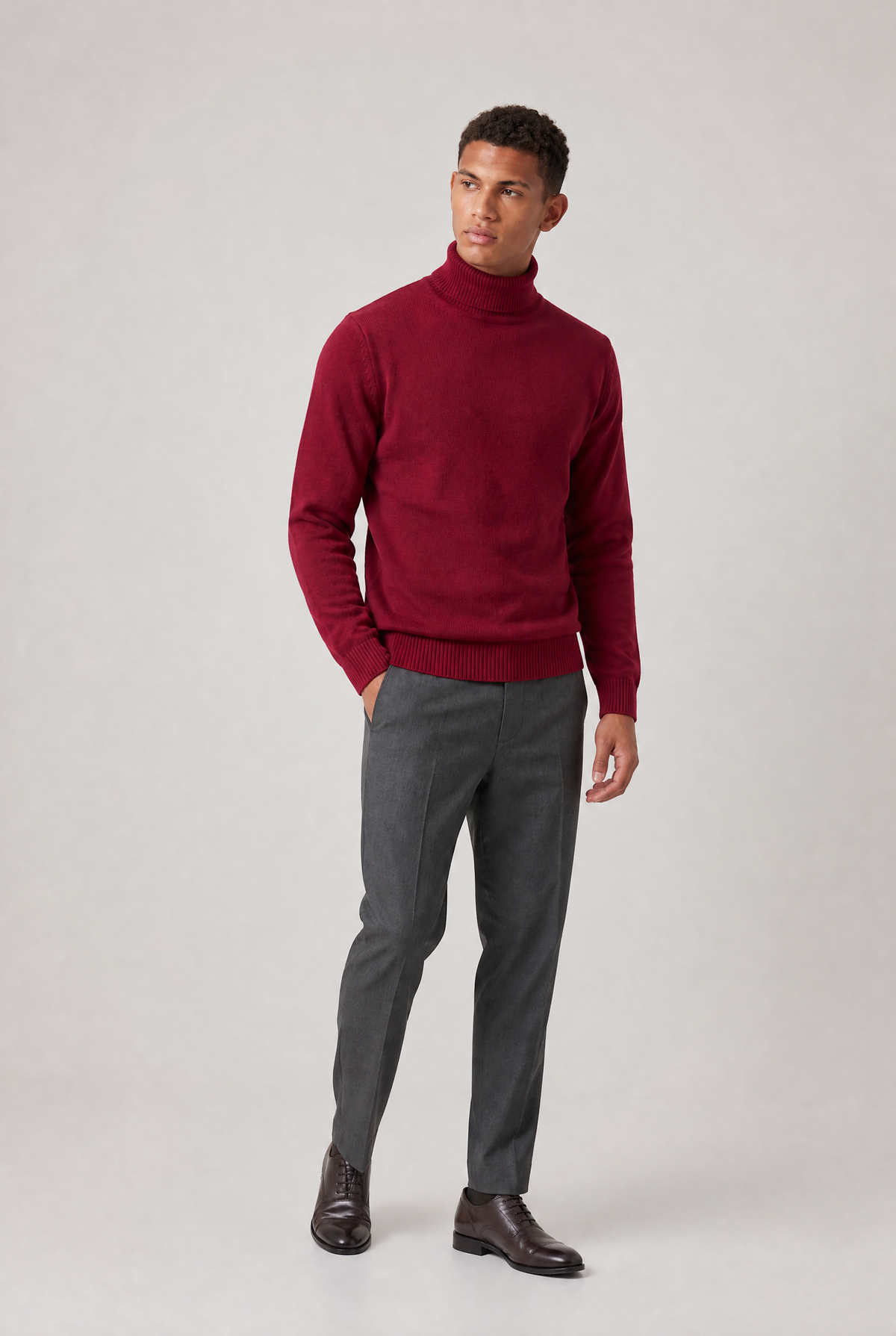 Men's Slim Fit Roll Neck Jumper – view 16