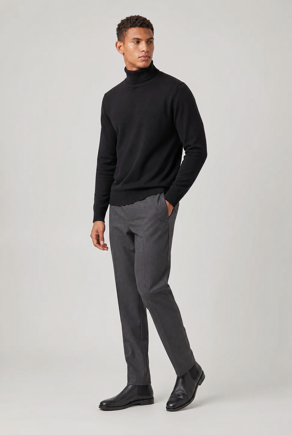 Men's Slim Fit Roll Neck Jumper – view 12