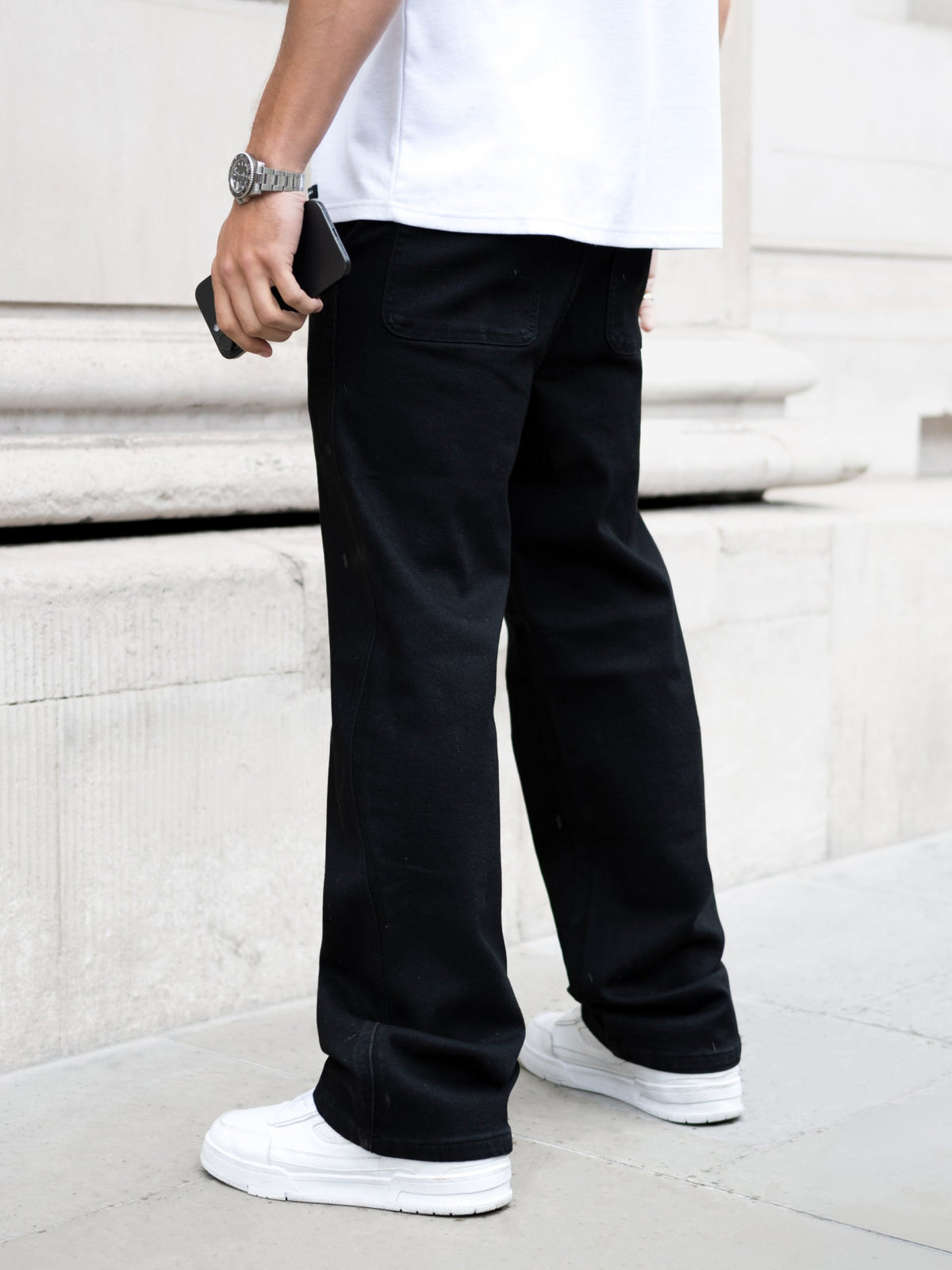 Vol.17 Straight Leg Jeans - Black by SATRI & CO. – product view 2
