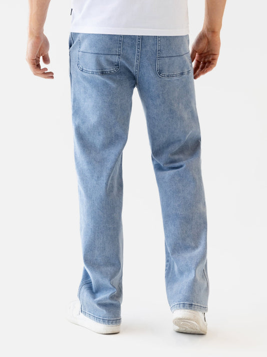 Vol.17 Straight Leg Jeans - Washed Blue by SATRI & CO. – product view 2