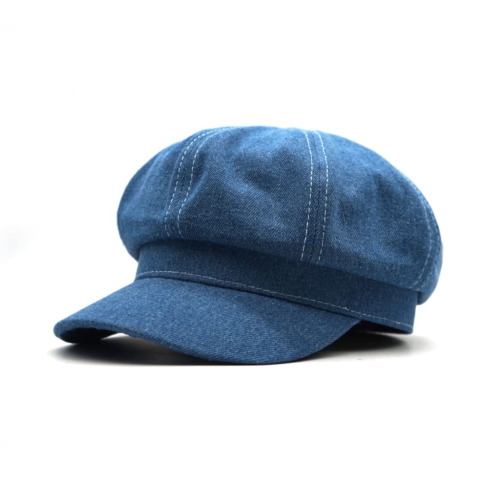 Men's Blue Denim Newsboy Cap – view 1