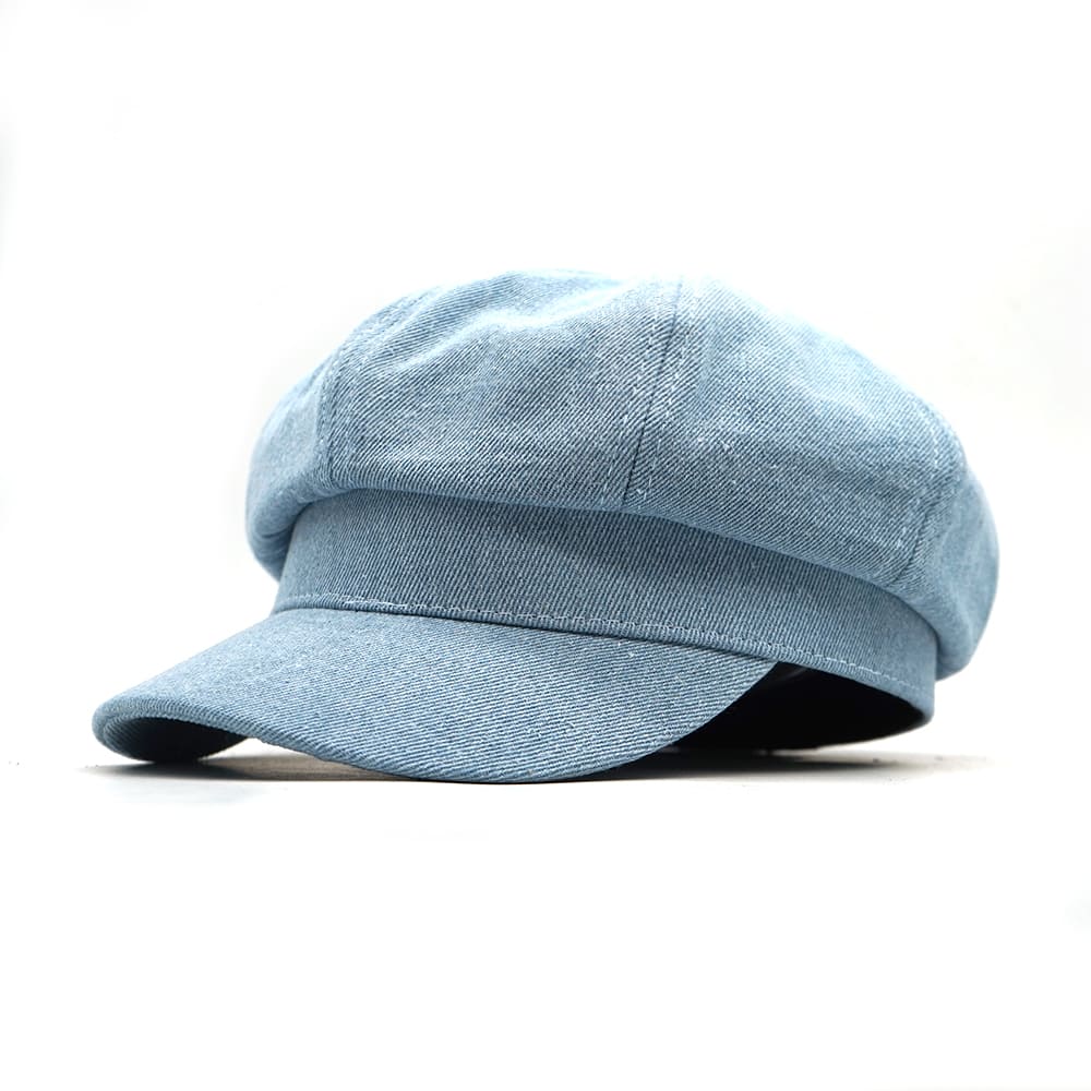 Men's Blue Denim Newsboy Cap – view 3