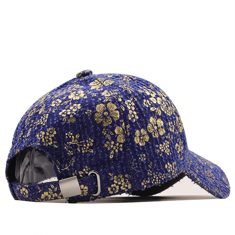 Men's Golden Floral Cotton Baseball Cap – view 7