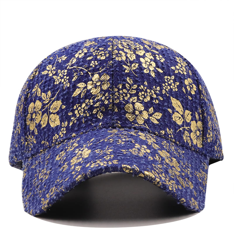 Men's Golden Floral Cotton Baseball Cap – view 5