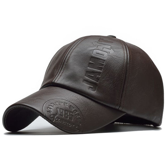 Men's Faux Leather Baseball Cap – view 1