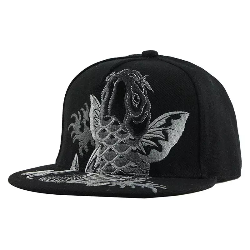 Japanese Koi Men's Cotton Snapback Baseball Cap – view 4