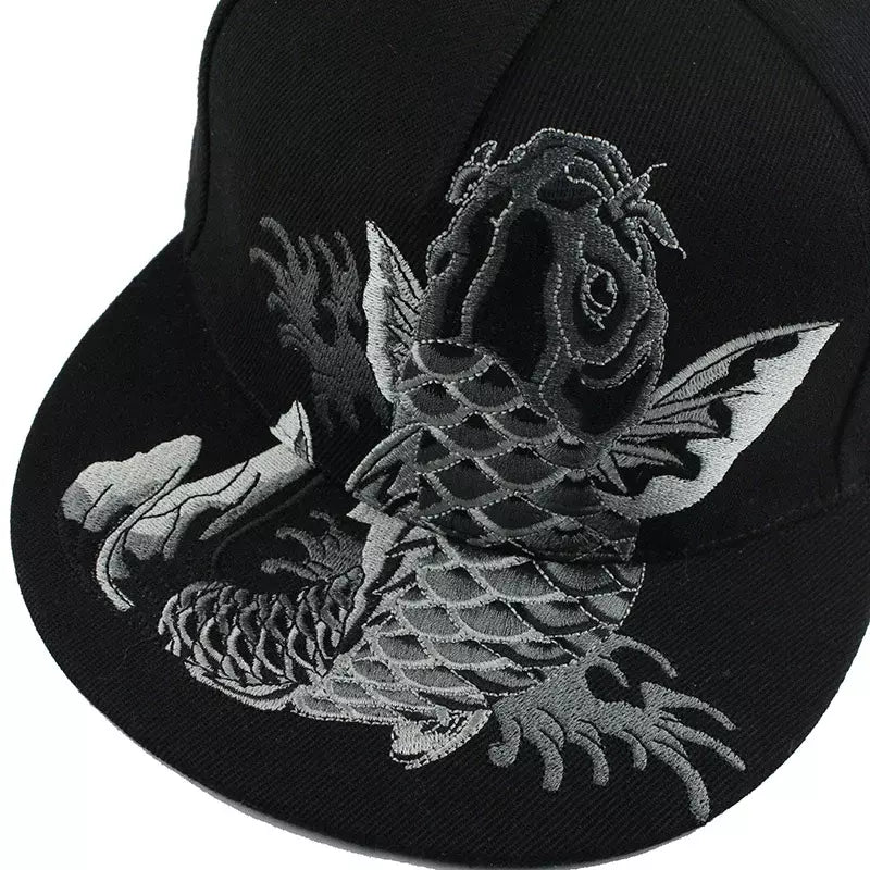 Japanese Koi Men's Cotton Snapback Baseball Cap – view 6