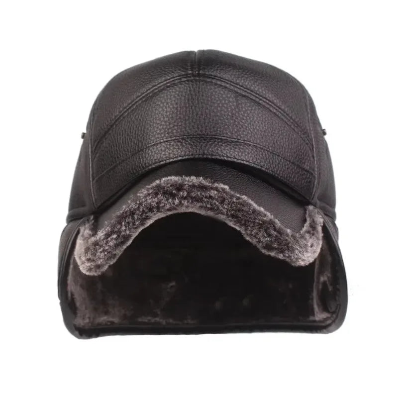 Kazan Men's Faux Leather Winter Baseball Cap – view 5