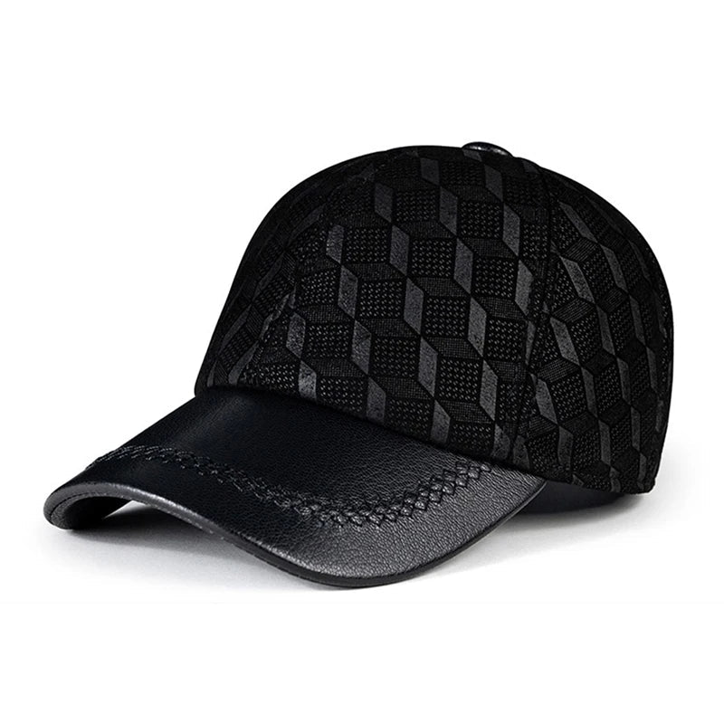 Kingsley Cubes Men's Genuine Leather Baseball Cap – view 1