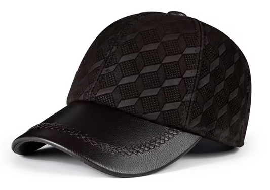 Kingsley Cubes Men's Genuine Leather Baseball Cap – view 2