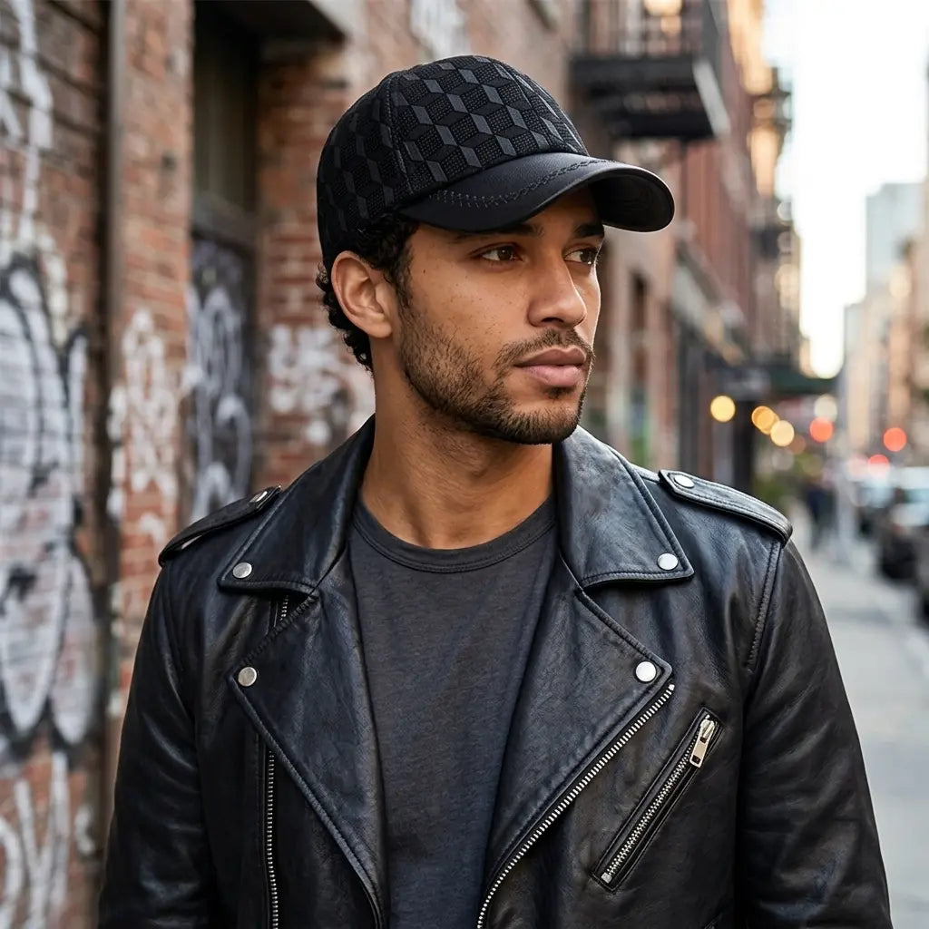 Kingsley Cubes Men's Genuine Leather Baseball Cap – view 10