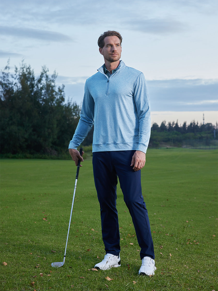 Men's Melange Quarter Zip Pullover – view 41