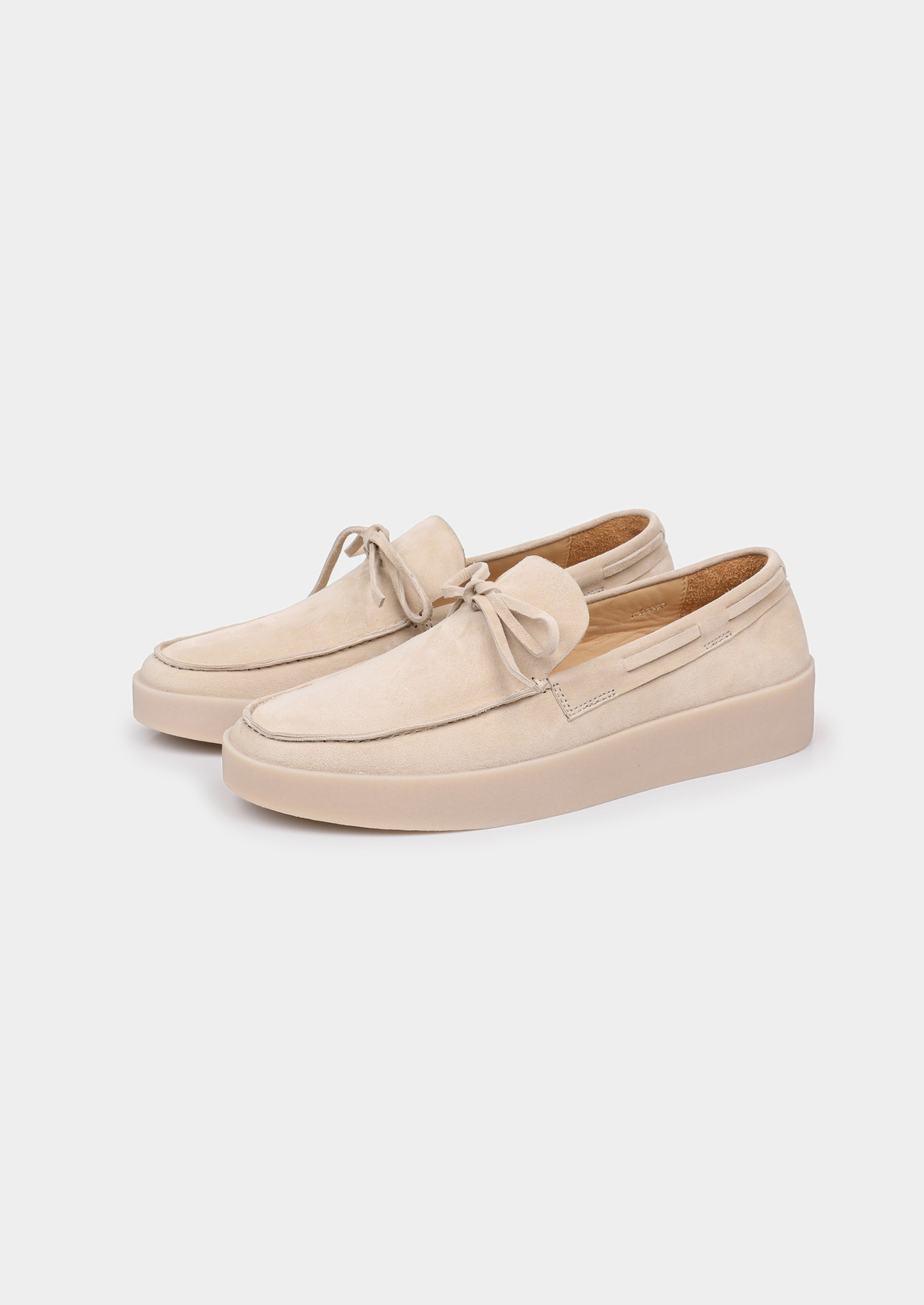 Men's Boat Loafers in Ivory – view 1