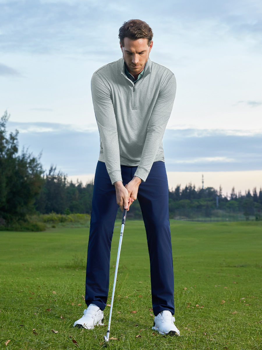 Men's Melange Quarter Zip Pullover – view 23