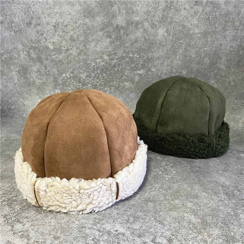 Laponia Men's Suede-Look Vegan Leather Docker Cap – view 8