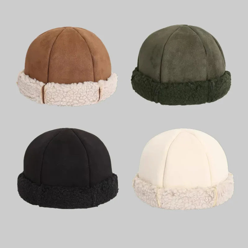 Laponia Men's Suede-Look Vegan Leather Docker Cap – view 6