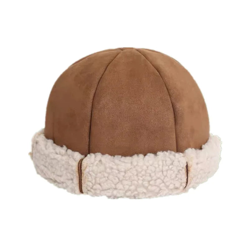 Laponia Men's Suede-Look Vegan Leather Docker Cap – view 2