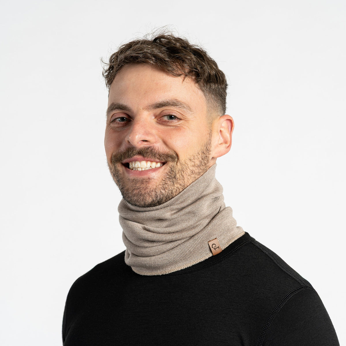 Men's Merino Wool Liner Neck Gaiter – Lightweight Base Layer Knit, Smooth Stretch Fit