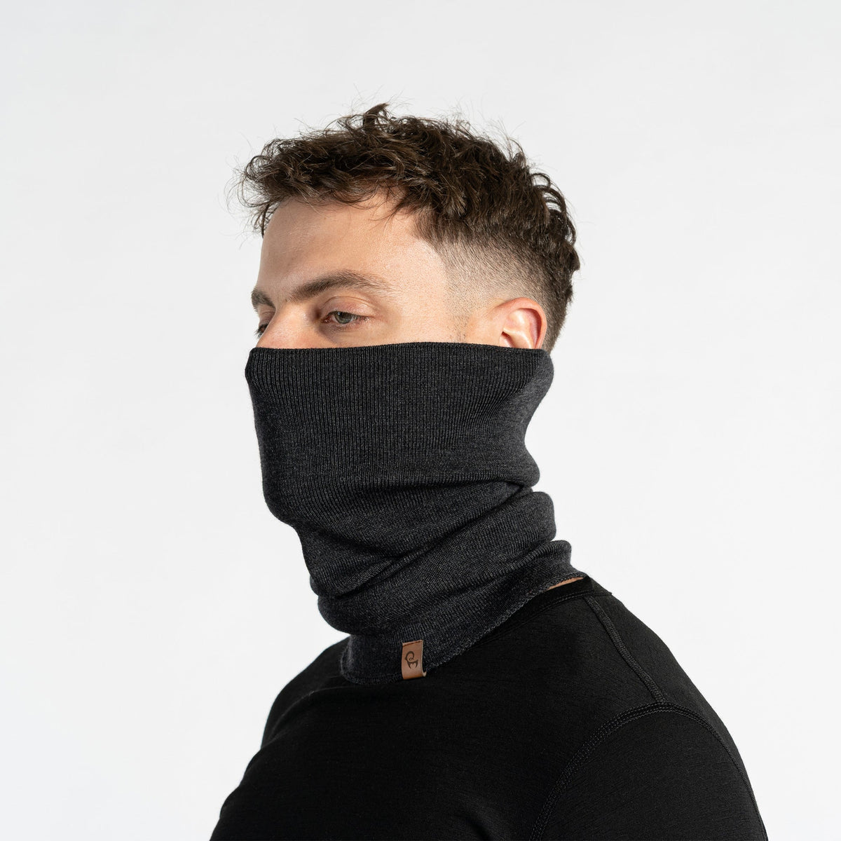 Men's Merino Wool Liner Neck Gaiter – Lightweight Base Layer Knit, Smooth Stretch Fit – view 6