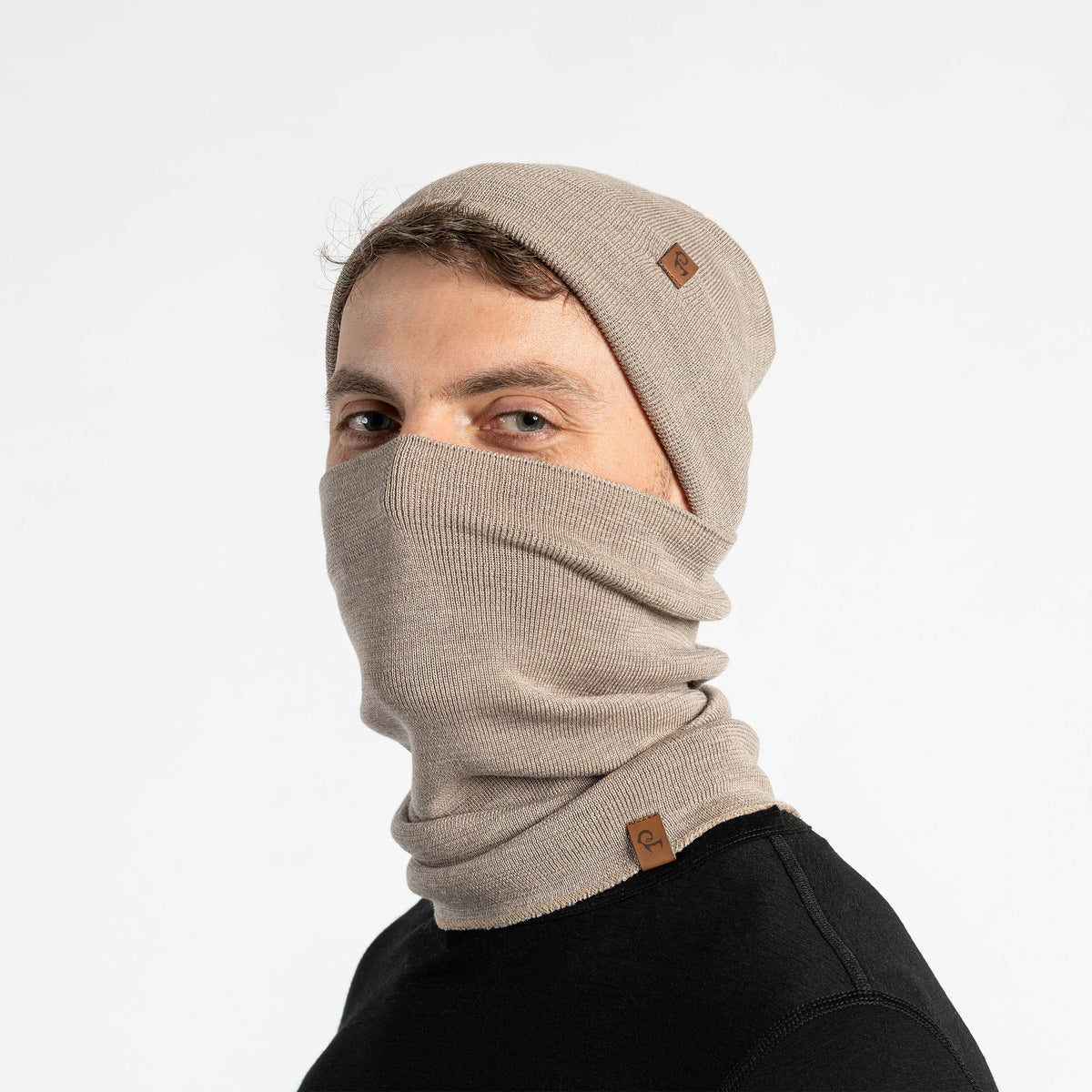 Men's Merino Wool Liner Neck Gaiter – Lightweight Base Layer Knit, Smooth Stretch Fit